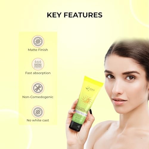 Image of Lass Naturals Sunscreen 5-in-1 Daily Lotion SPF 30+ UVA PA+++ Skin Safe Face Sunscreen Water resistant Best Sunscreen lotion Non Sticky (Pack 1) - 100g