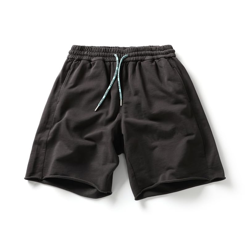Short jogging hommes gris en taille M avec lacets de serrage décontracté
