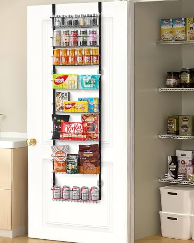 VEVOR Over the Door Pantry Organizer, 8-Tier Pantry Organization and Storage, Heavy-Duty Steel...