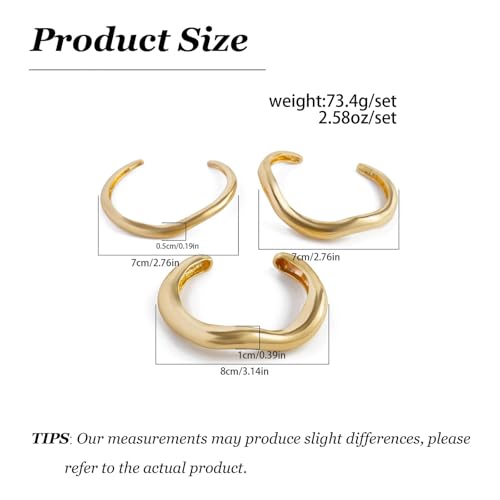 choice of all Gold Bangles for Women Chunky Gold Cuff Bracelet Gold Bracelets Non Tarnish for Women Trendy Jewelry Gifts 6