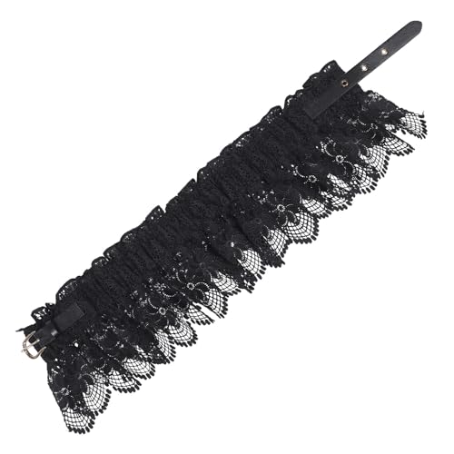 Ceinture large en dentelle élastique noire femme corset ajustable robe