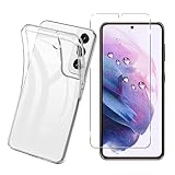 【1+1】 for Galaxy S22 SC-51C / SCG13 ガラスフィルム+ケース クリア ガラスフィルム 柔軟 ギアクオスセンス 耐衝撃 ガラスフイルム保護付き 落下防止 専用保護 散熱加工 全透明 軽量 高透過率 気泡ゼロ 指紋防止 Galaxy S22