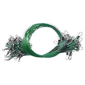 Visdraadleiders | Rvs Hoge Sterkte Vislijn, Bijtvaste Visserij Leiders met Wartels en Snaps Visgerei Verbind Kunstaas Rig of Haken Jumm