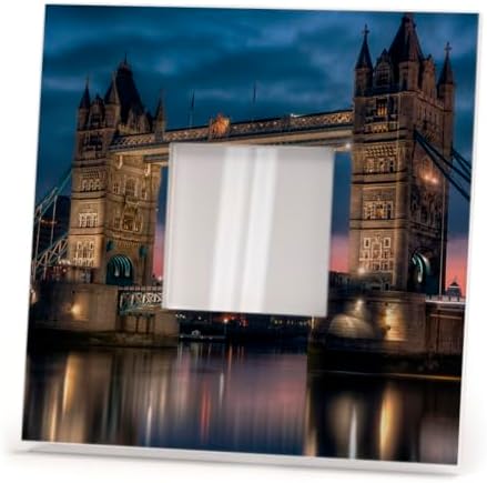 View Tower Bridge London Wall with Printed Framed Mirror Art Fan Art Photo Home Room Decor Gift image 5