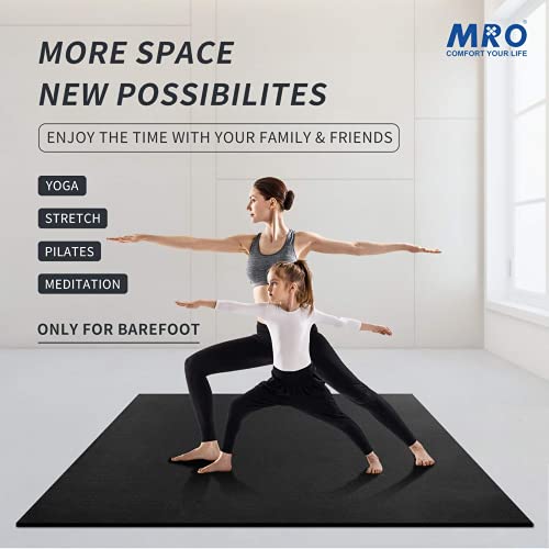 Mro Large Yoga Mat For Home Gym Workout 6'X12'X9Mm, Extra Wide And Long Exercise Mats For Durable Men And Women, Thick, Non-Slip, Soft For Stretching And Light Cardio On Any Floor #TOP2