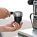 watchget 58mm Dosing Cup Espresso Coffee Dosing Cup Compatible with 58mm Portafilters Plastic Espresso Dosing Cup Coffee Machine Accessories, Frosted Black