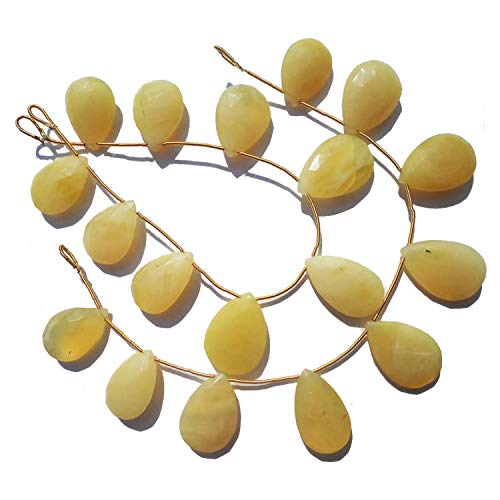 Opale jaune naturelle en poire de qualité A+ pour bijoux haut de gamme