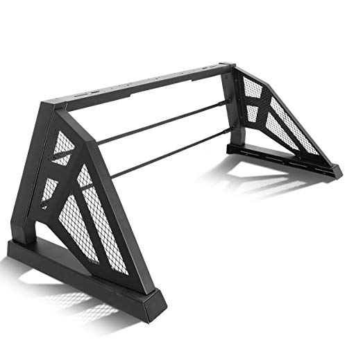 DNA MOTORING TCRB-004 Aluminum Mesh Chase Rack Truck Bed Roll Bar Assembly