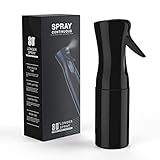 Mycket Botella de Spray para Peluquería de Niebla Fina Continua, Pulverizador Recargable, Botella de Chorro de Agua Reutilizable para Salón, Peluquería, Limpieza, Jardinería, Mascotas, 200ml (Negro)