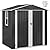 DWVO 6x4ft Metal Outdoor Storage Shed with Window, Lockable Tool Storage Sheds, Steel Garden Sheds with Sloped Roof for Backyard, Patio, Garage, Lawn, Gray