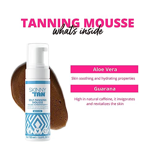 Skinny Tan Tanning Mousse Travel Size, Streak Free Fake Tan for Natural Glow Self Tan Travel Accessories - Image 4