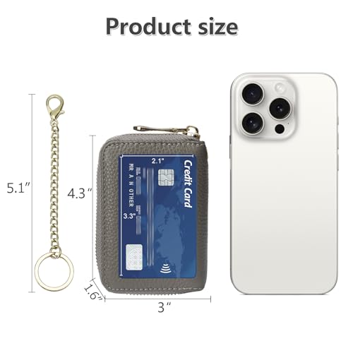 Image of imeetu Rfid Credit Card Holder,Genuine Leather Businese Card Case,Rfid Blocking Wallet for Women & Men