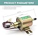 Eratus Fuel Pump, 12V 3-5 PSI Heavy Duty Plunger Type Fuel Supply Power Fuel Pump, Low Pressure Fuel Transfer Pump Modification Accessories, Universal for MT/Manual Transmission (Gold)