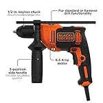 BLACK+DECKER Hammer Drill, 6.5-Amp, 1/2-Inch (BEHD201) - Image 2