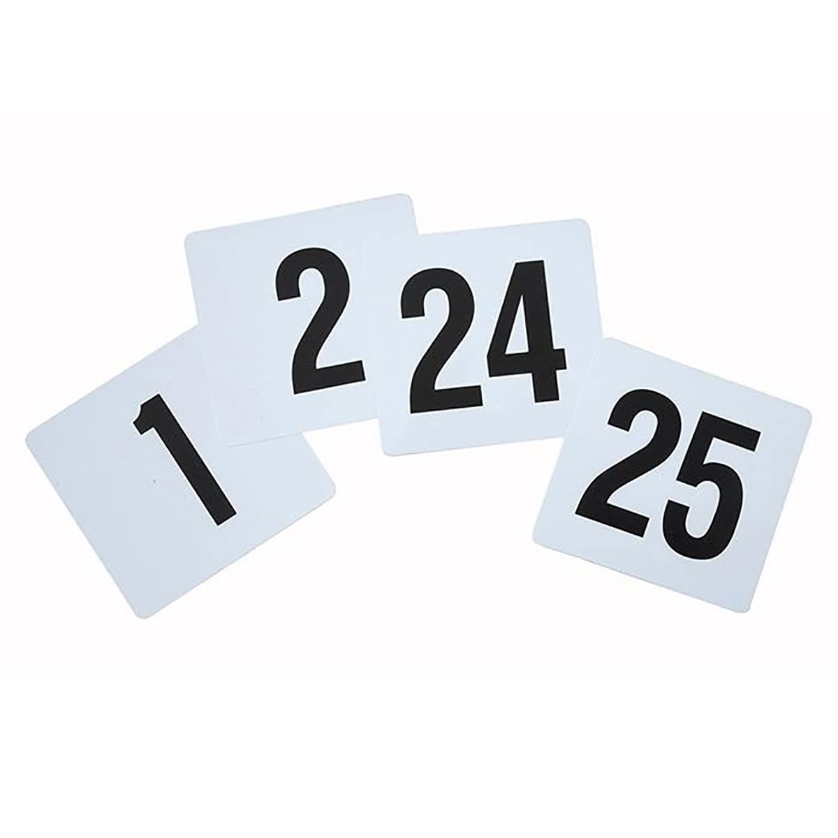 GTHTUHFD Table Numbers, 1-25/50/100 Wtable Numbers Seat Cards Durable Plastic White Table Number Signs, 3.9X3.7 Inch Place Cards Restaurant Cbar Utensils/White 1-25,White 1-25