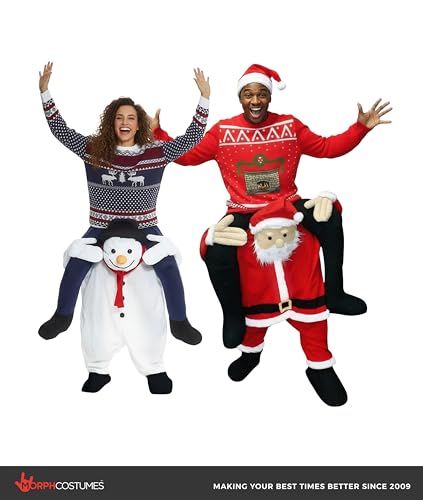 Morph Huckepack Kostüm Weihnachten, Weihnachtsmann Kostüm, Weihnachtskostüm Herren, Weihnachtsoutfit Herren, Weihnachts Kostum, Kostum Weihnachten, Nikolaus Kostume