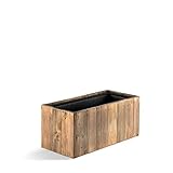 [page_title]-Pflanzkasten „Woodline Balcony Box“ Dark Flame Wood Rechteckig Holz - 23x61x23.5cm - F731