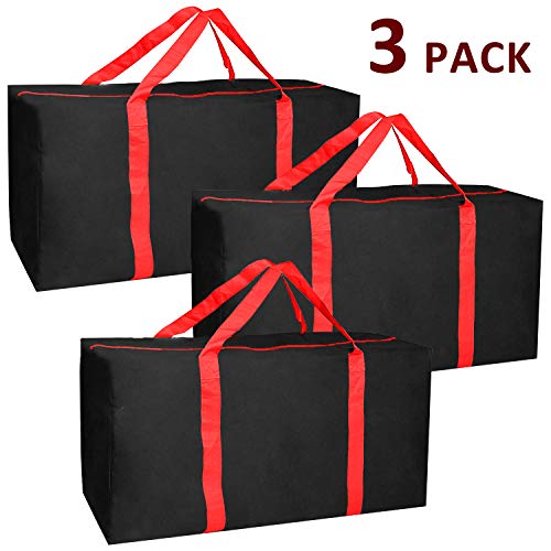 Jalousie 3 Pack Extra Large Heavy Duty Storage Bags Moving Bag Totes Storage