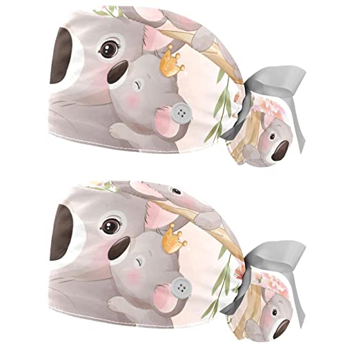 Chapeaux bouffants casquettes de travail respirantes animaux mignons pour hommes et femmes