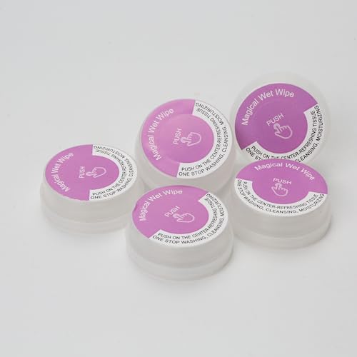50 PCS Portable Push-Up Wipes – Easy Open Mini Towelettes for Quick Cleaning