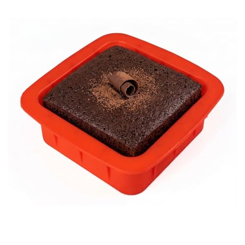 Image of Aditi Silicon Mould, Square (6 inches) | Premium Food Grade Quality | BPA Free & Non Toxic | Non-Stick & Reusable Mould | Ideal for Baking Cake | Soft, Flexible & Durable