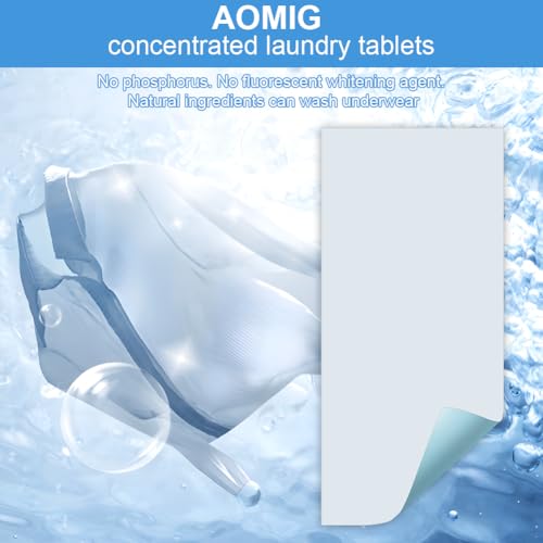 Aomig Laundry Sheets, 180 Pack Eco Friendly Laundry Detergent for Washing Machine, Powerful Stain Remover, Scented Laundry Wipes Laundry Supplies Suitable for Hand & Machine Wash - Image 3