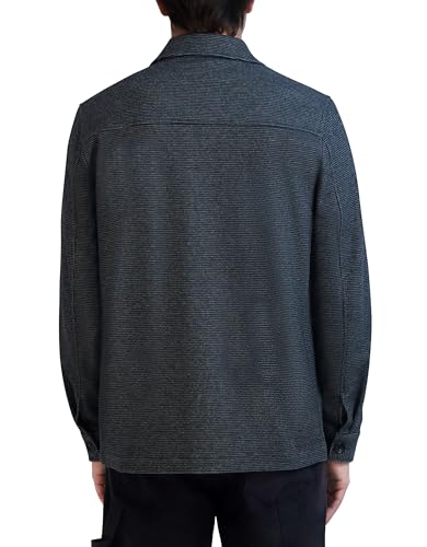 Image of KARL LAGERFELD Men's Long Sleeve Heathered Shirt Jacket