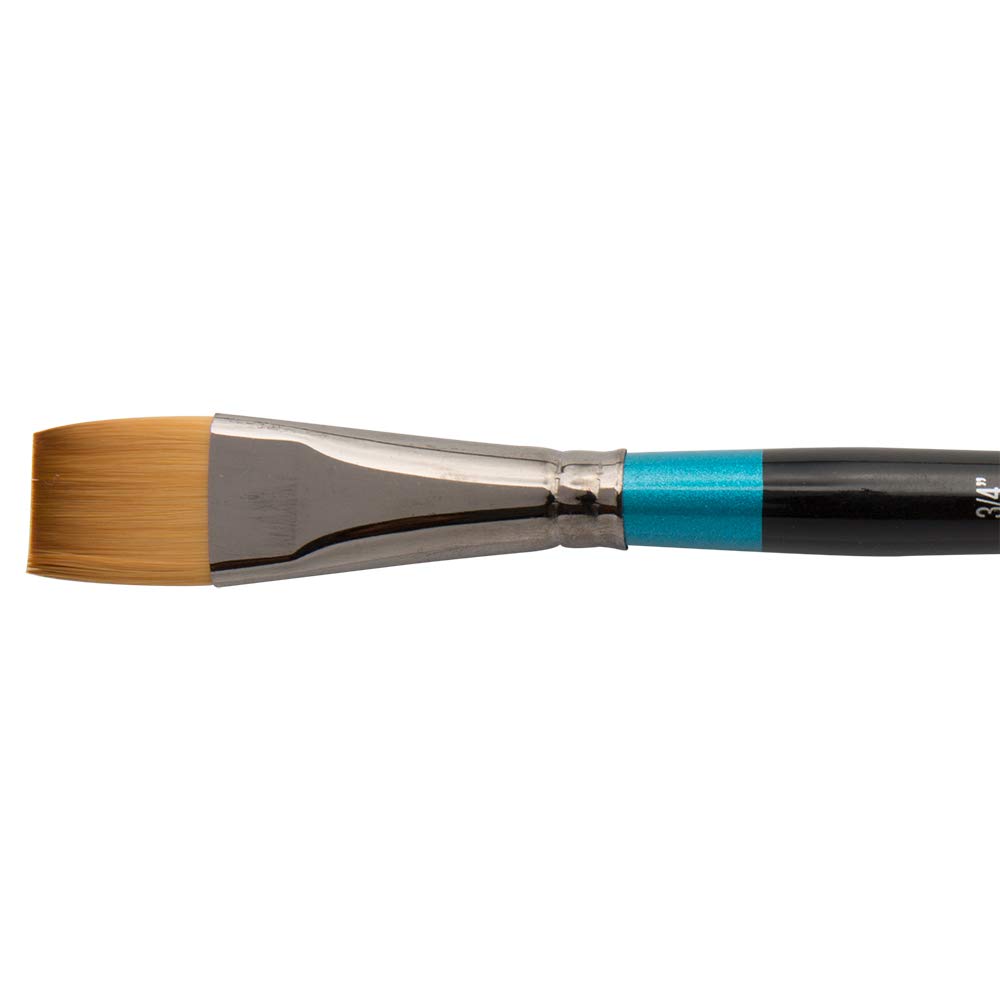 Daler-Rowney Aquafine Watercolour Brush, Soft Synthetic Hair, Short Handle, Short Flat, 3/4in