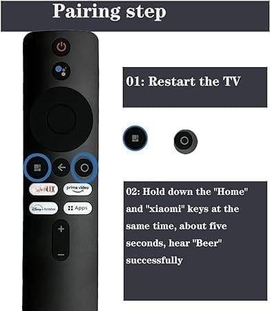 Image of Replacement Smart TV Remote Control Compatible with Xiaomi Mi Smart TV, Compatible with Mi LED TV, Compatible with Mi Android TV, Infrared Remote with All Essential Functions, Plug & Play