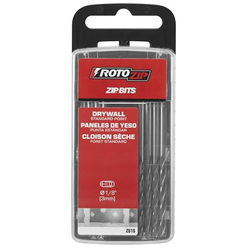 RotoZip ZB16 1/8-Inch Standard Point Drywall Cutting Zip Bit 16-Pack