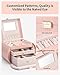 Vlando Princess Style Jewelry Box for Girls Jewelry Box Girls 12-14 3-Layer Kids Jewelry Box with Mirror Little Girls Jewelry Box 8-12 Birthday Gift for Teens Girls (Pink)