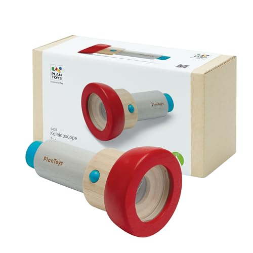 PlanToys® Kaleidoscope Wooden Exploration Toy for Kids Ages 3+ | Montessori Activity for Visual Discovery, Colour Perception & Curiosity | Eco-Friendly Educational Tool