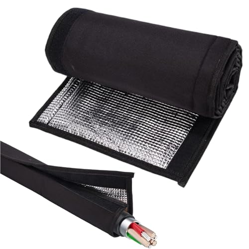 Aislamiento de envoltura de tubería - Aislamiento de hoja de tiempo de tubería de 72x10 pulgadas | Protección contra heladas en invierno, manga térmica de 3 capas resistente a los rayos UV, tubo