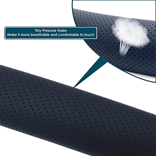 Image of AutoBizarre Car Anti Skid Non Slip Black Leather Steering Wheel Grip Covers Decoration Universal for All Cars - Set of 2 pcs