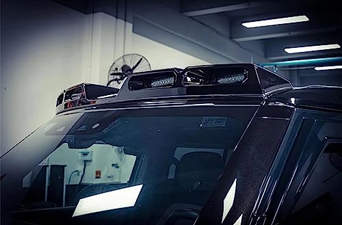 Roof Lights Top Lamp Bar Searchlight Spotlights With 4 Led Drl Super Bright Fits For Land Rover Defender 2020-2023 (Gloss Black) #TOP2