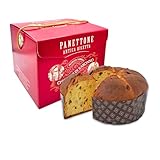 Chiostro di Saronno Handwerklicher Klassischer Panettone 750 g, Langsam fermentierter Panettone mit kandierten Früchten und Sultaninen, Traditioneller Panettone mit Orangenschalen und Zitronat