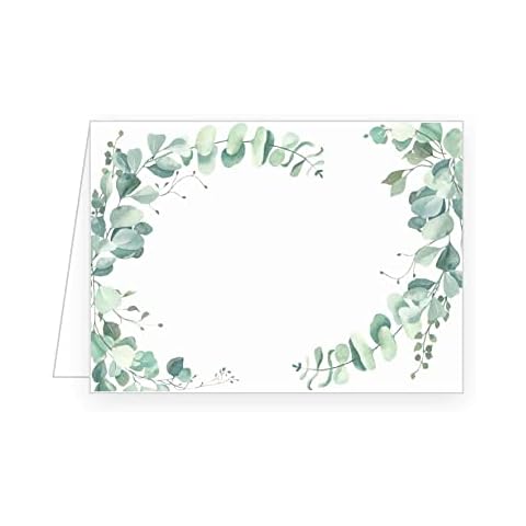 Edition Seidel 50 Premium Tischkarten Platzkarten Namenskarten Hochzeit Geburtstag Kommunion Konfirmation Taufe Firmung Jugendweihe Goldhochzeit Diamanthochzeit Eukalyptus Cover