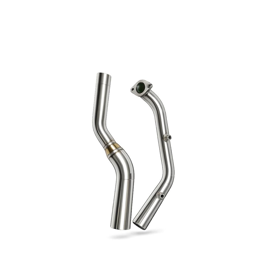 Stainless Steel Bend Pipe for R15 V3, R15M, R15 V4, MT-15 BS6, Universal Fit Motorcycle Exhaust System (Silver)-image-19