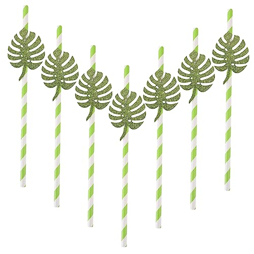 Pitillos Desechables de Papel Verde Claro 10 Piezas miniatura 1