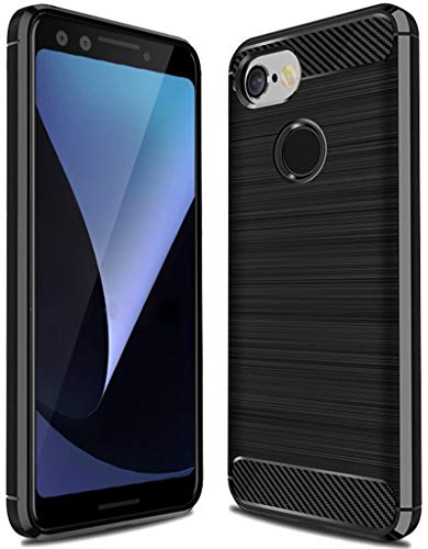 Google Pixel 3 Case,Pixel 3 Case, Sucnakp TPU Shock Absorption Technology Raised Bezels Protective Case Cover for Google Pixel 3 Case (TPU Black)