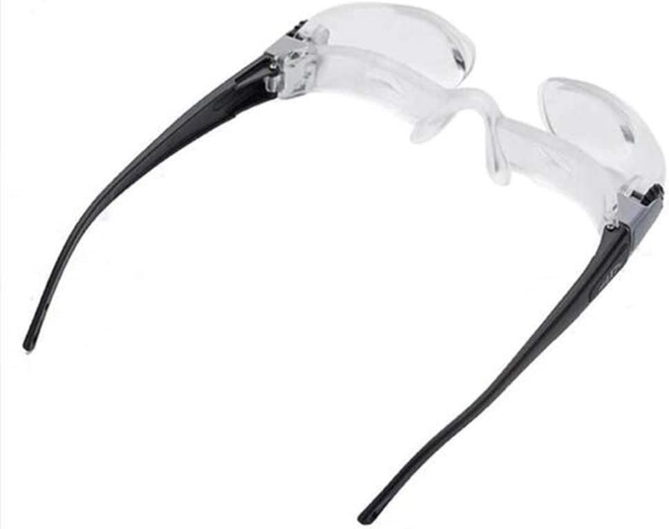 Handleselupe mit Handlupe, Lupe Tragbare Max Vision-TV-Brille 2,1 x 0 bis - 300 Grad (0 bis -3 Dioptrien) Brillenlupe Lesebildschirm Video (Kurzsichtigkeit)