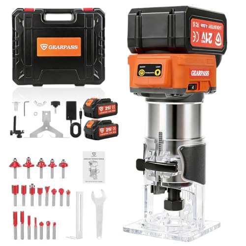 GEARPASS 21V Cordless Palm Router
