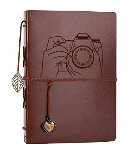 Photo Album 4x6 160 Photos Leather Photo Albums with Writing Space With 30 Writing Paper Travel Family Wedding Kids Graduation Ultrasound Baby Picture Album Scrapbook Photo Album