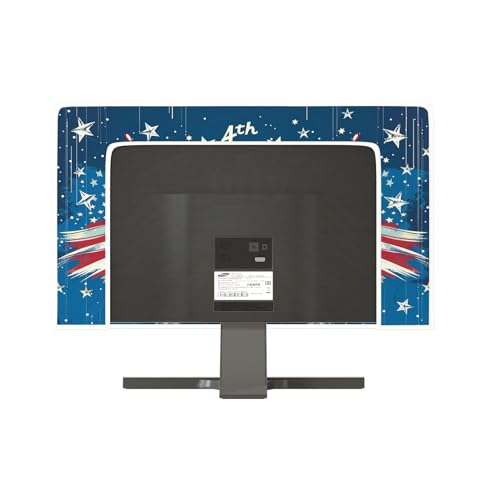 Image of 4th of July Computer Monitor Dust Cover 22, 23, 24, 25 Inch Patriotic American Flag Veterans Day Dust Proof Monitor Covers Protective Sleeve for iMac, 22-25 Inch PC, Desktop Computer and TV