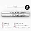TFIVE White Paint Marker Paint Pens - 2 Pack Acrylic Permanent Marker, 0.7mm Extra Fine Tip Paint Pen for Art Projects, Drawing, Rock Painting, Ceramic, Glass, Wood, Plastic, Metal, Canvas DIY Crafts #1