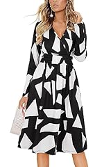 Long Sleeve Black White Floral Color Block