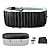 LILYPELLE 1-2 Person Inflatable Hot Tub, Portable Oval Blow Up Hot Tub with 100 Bubble Jets, Outdoor Spa Set Included Heater Pump, Filter and Side Table, 75" X 47" X 25"