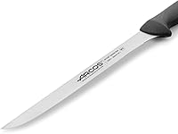 Vista 3 de Arcos Cuchillo de filete de acero inoxidable nitrum de 8 pulgadas. Mango ergonómico de polipropileno y hoja de 7.874 in. Cuchillo afilado para Negro
