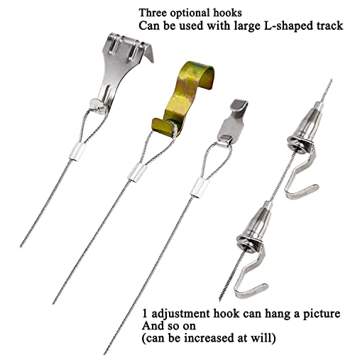 Image of Picture Hanging Wire for Hanging Pictures for Mirror Wall Pictures Light Lamp Frame Picture Wire Hanging Kit (2 Pack)