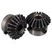 CNBTR 45 Steel 1.5 Modulus Silver 8mm Hole Diameter Tapered Bevel Gear Wheel 20 Teeth Pack of 2
